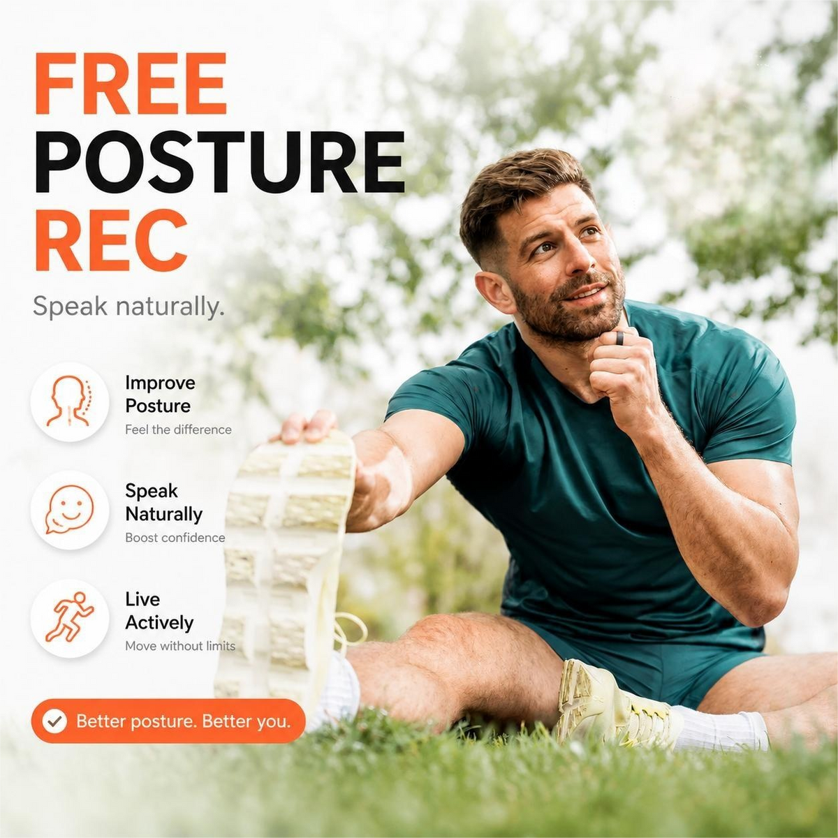 Spark Ring free posture recording - speak naturally in any comfortable position without holding a microphone, ideal for hands-free note capture.