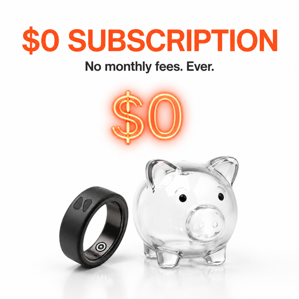Spark Ring with zero subscription - premium AI note-taking smart ring with no monthly fees, pay once and own forever.
